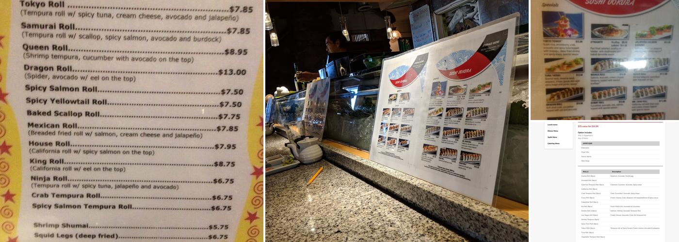 Sushi Uokura Menu