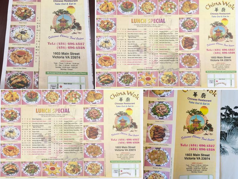 China Wok Menu