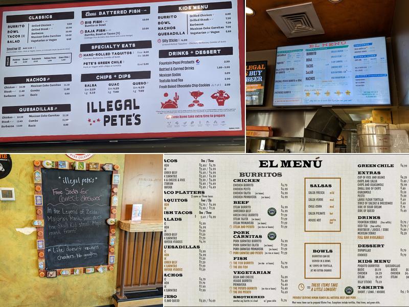 Illegal Pete's - DTC Menu