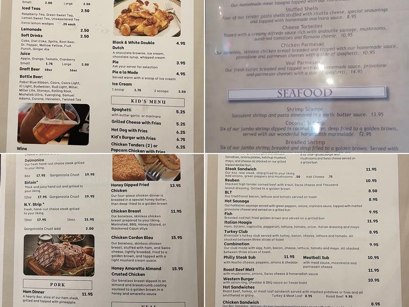 Riverside Inn Menu