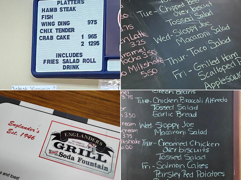 Englanders Menu