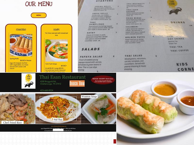 Thai Esan Restaurant Menu