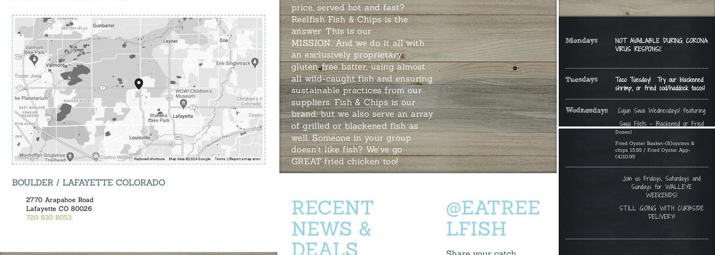 Reelfish Fish & Chips Menu