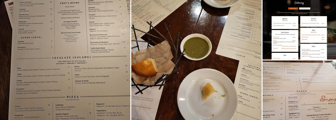 Parma Trattoria & Mozzarella Bar Menu