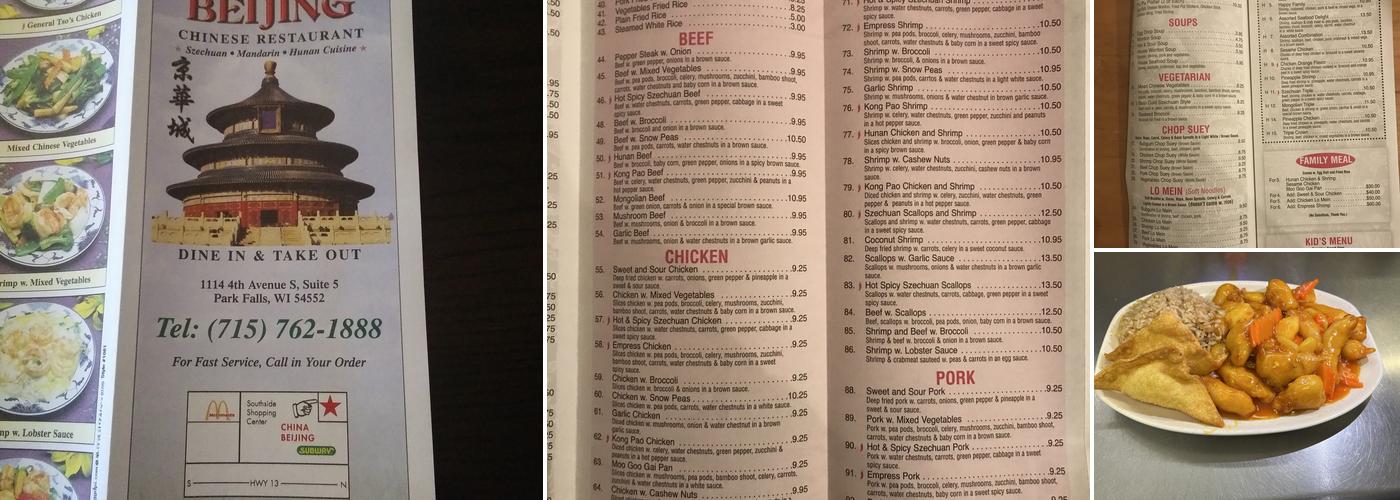 Beijing Restaurant Menu