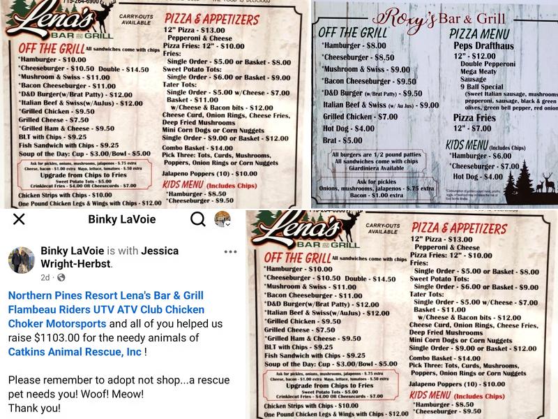 Lena's Bar & Grill Menu