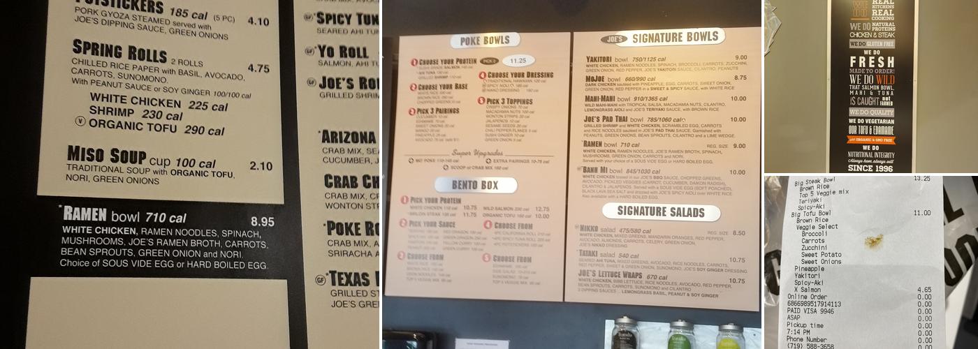 Tokyo Joe's - HR (Timberline) Menu