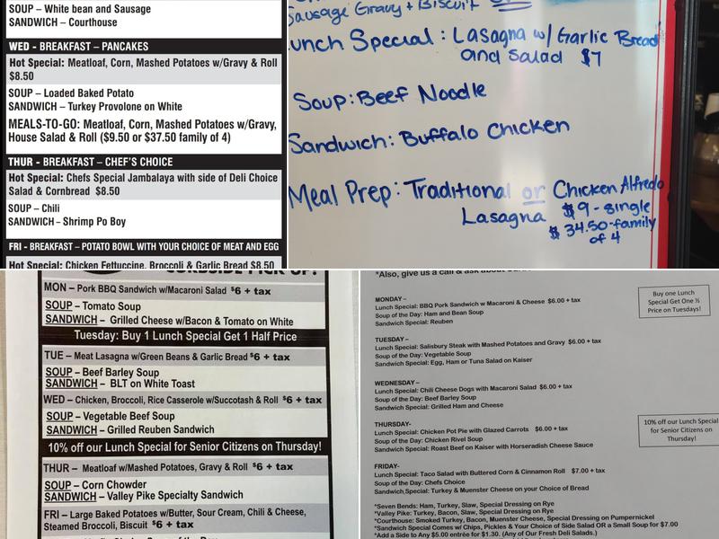 Shaffer's Catering and Deli Menu