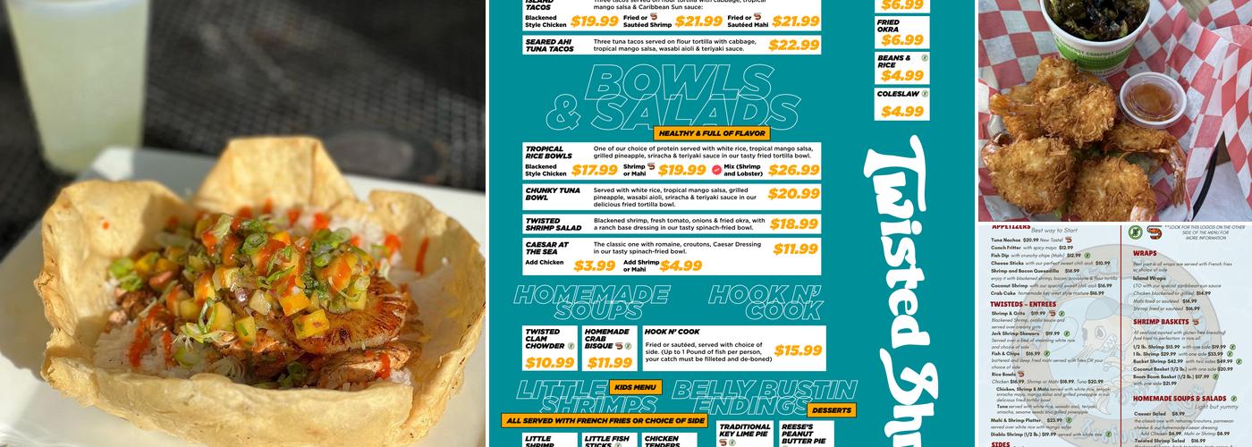 Twisted Shrimp Menu