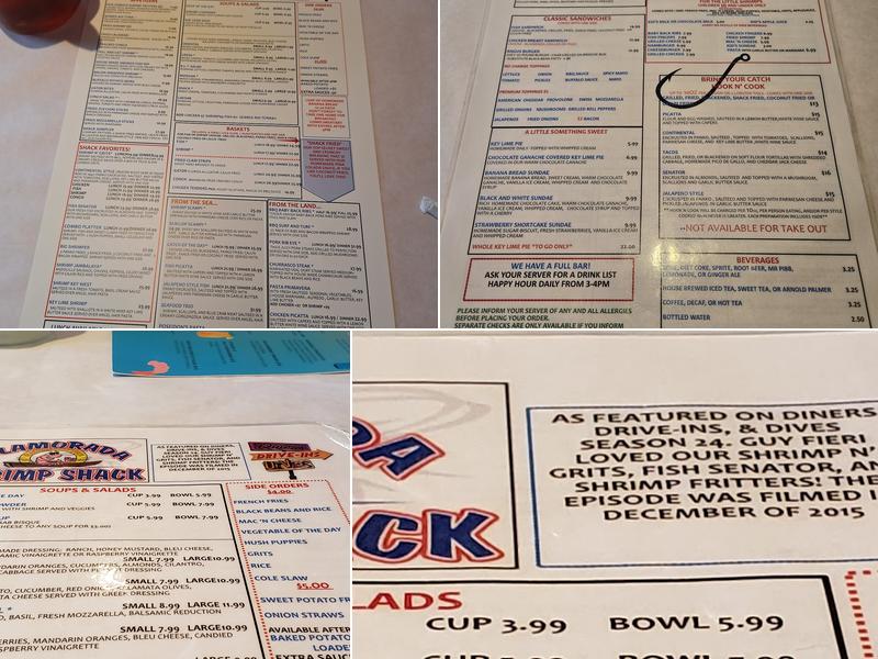 Islamorada Shrimp Shack Menu