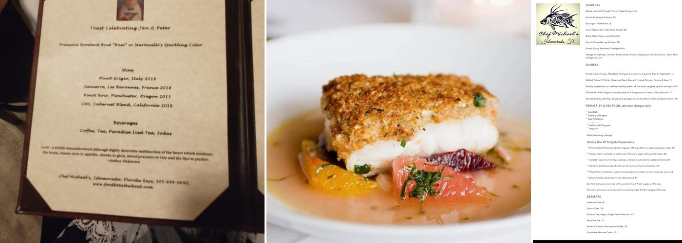Chef Michael's Menu