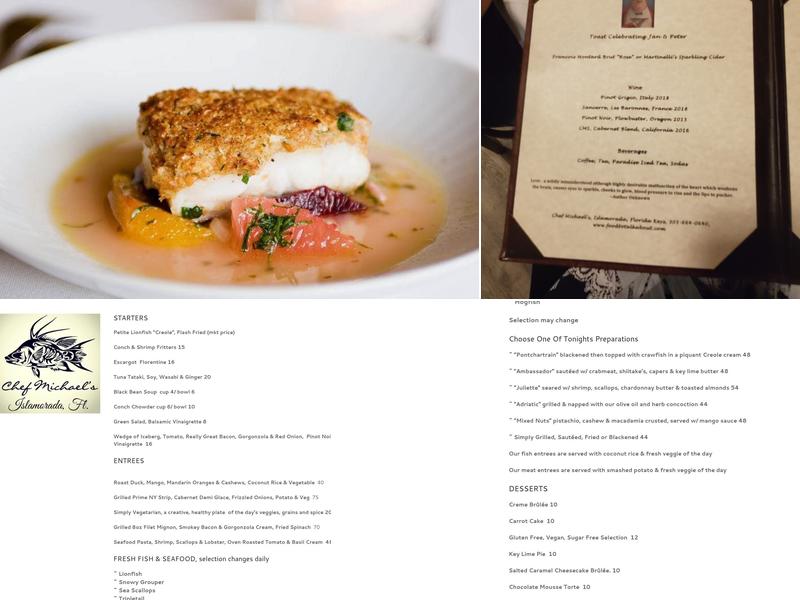 Chef Michael's Menu