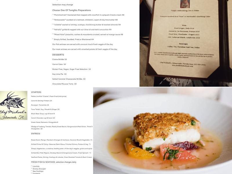 Chef Michael's Menu