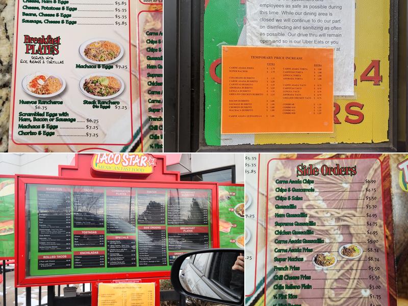 Taco Star Menu