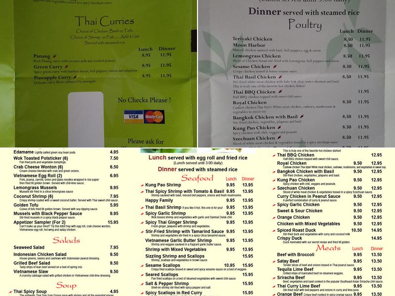 Thai Basil Restaurant Menu
