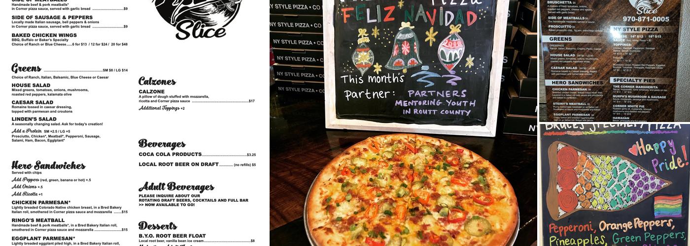 The Corner Slice Menu