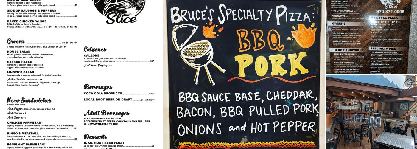 The Corner Slice Menu