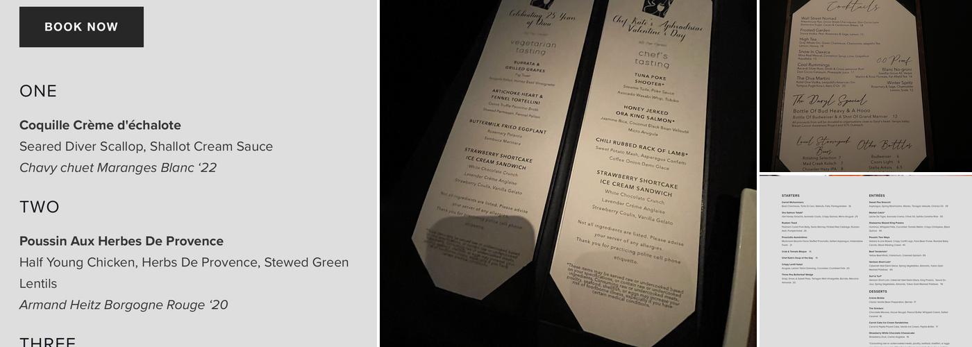 Café Diva Menu