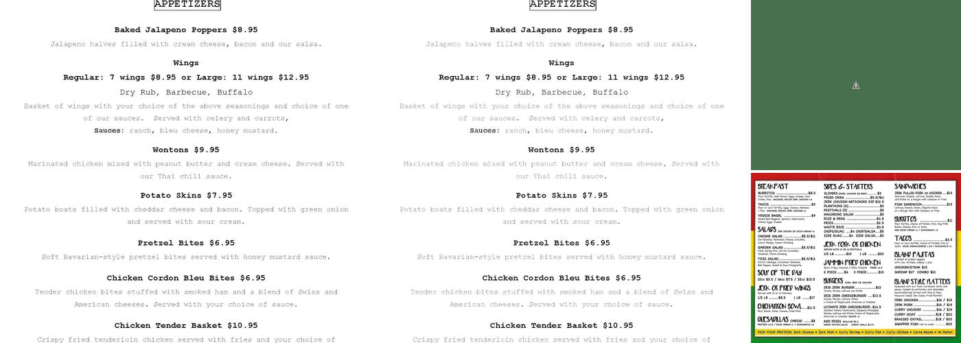 the press. Menu