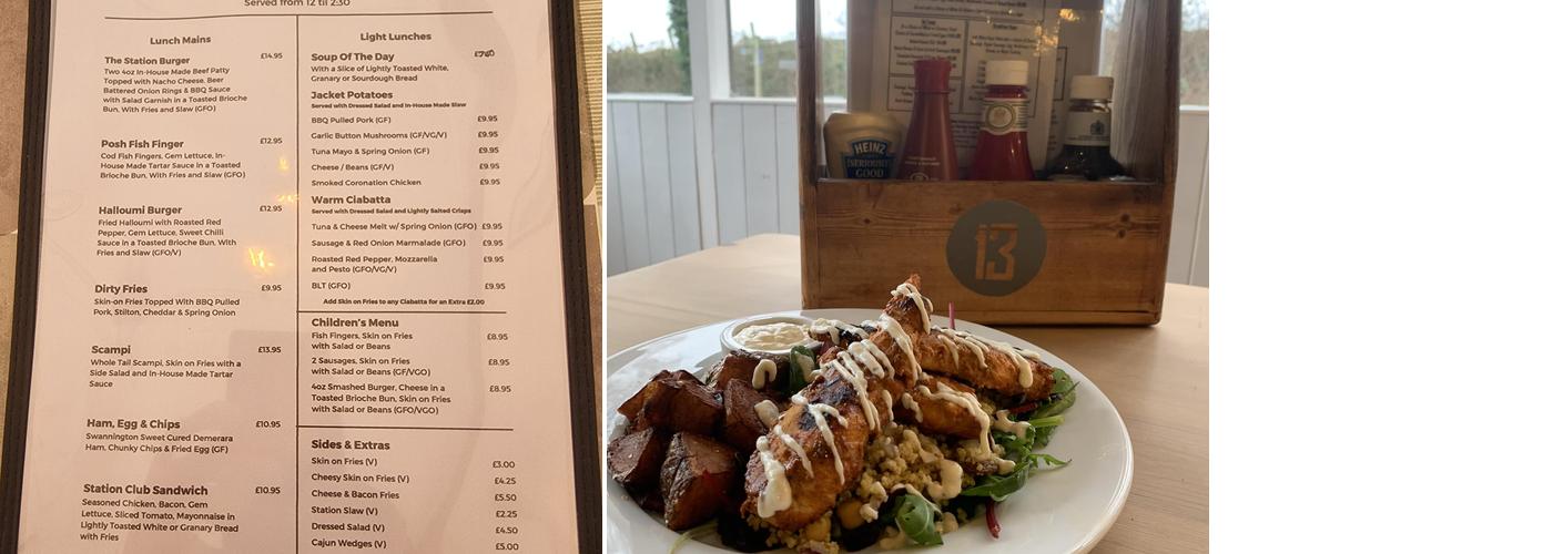 The Station Cafe Reepham Menu