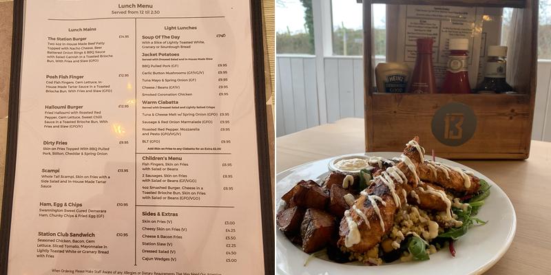 The Station Cafe Reepham Menu