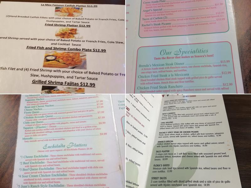 La Mexicana Menu