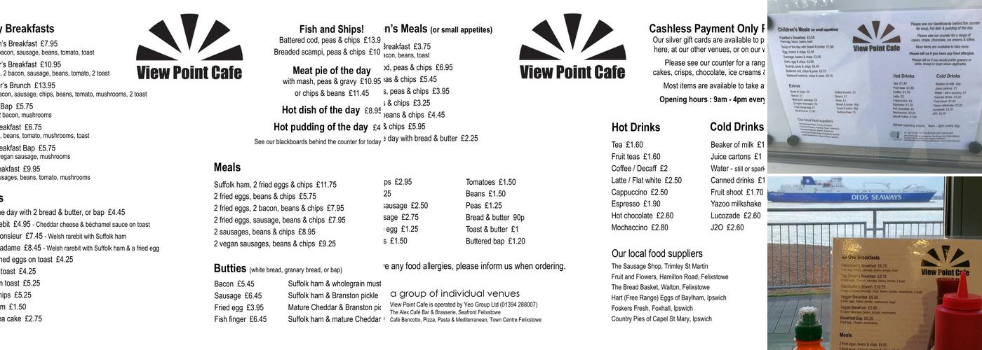 View Point Cafe Menu