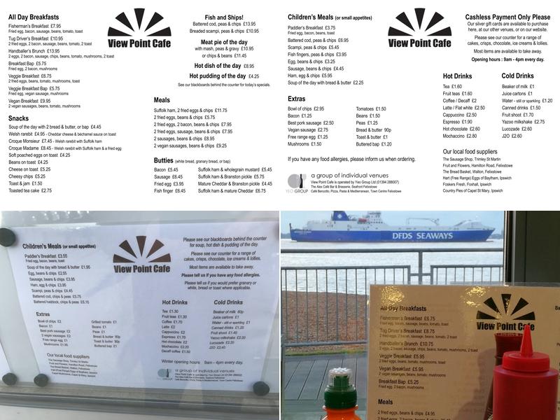 View Point Cafe Menu