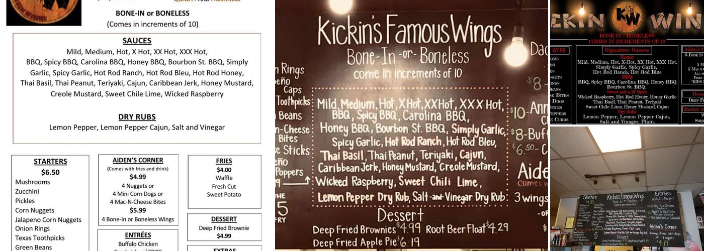 Kickin Wings Menu
