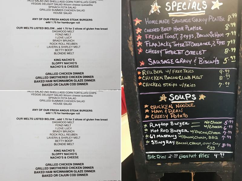 JJ's Retro Eatery Menu