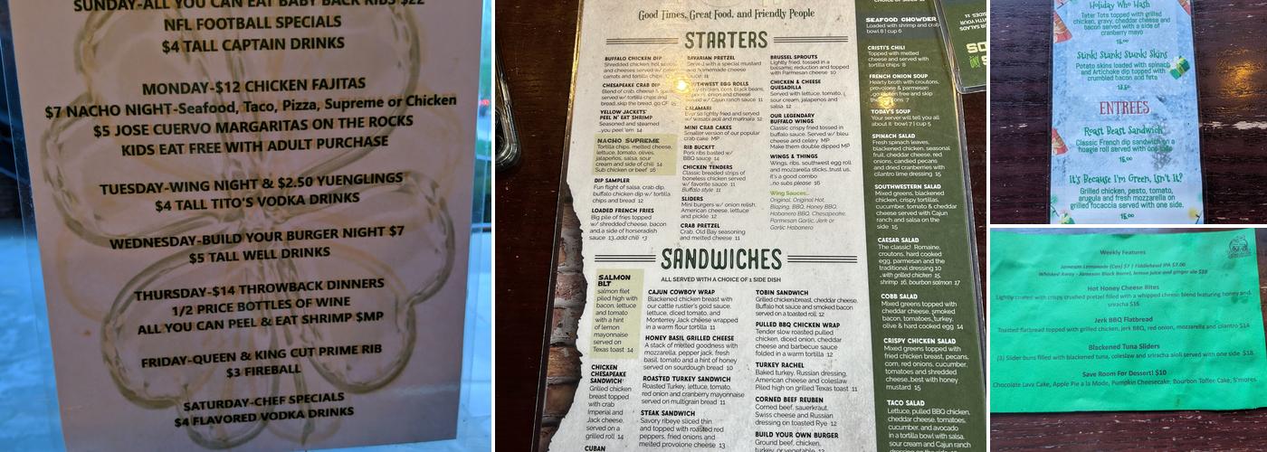 Timothy's of Newark Menu