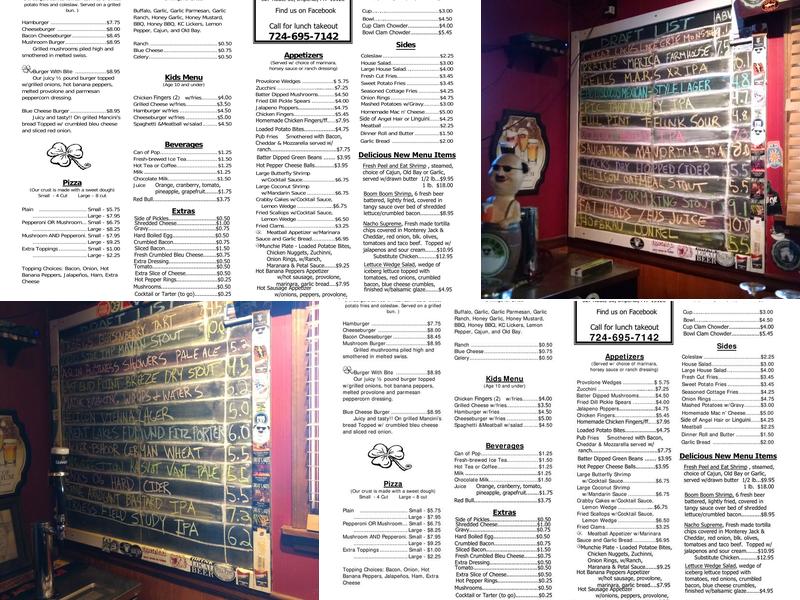 Cole's Pub Menu