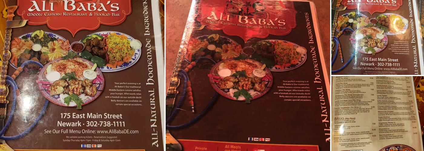 Ali Baba Mid Eastern Restaurant Menu