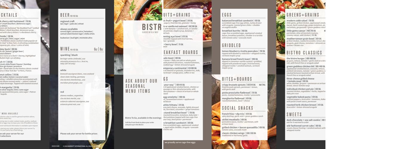 The Bistro - Eat. Drink. Connect.® Menu