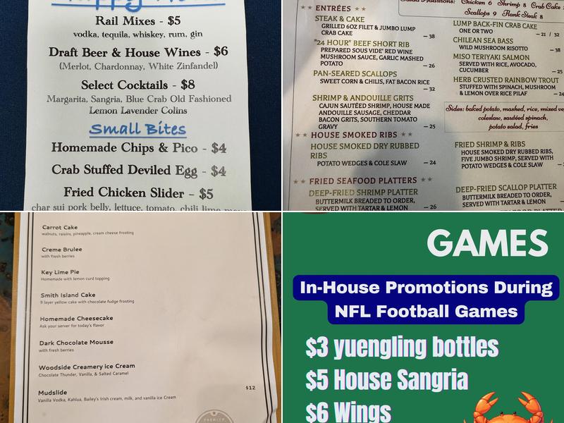Blue Crab Grill Menu