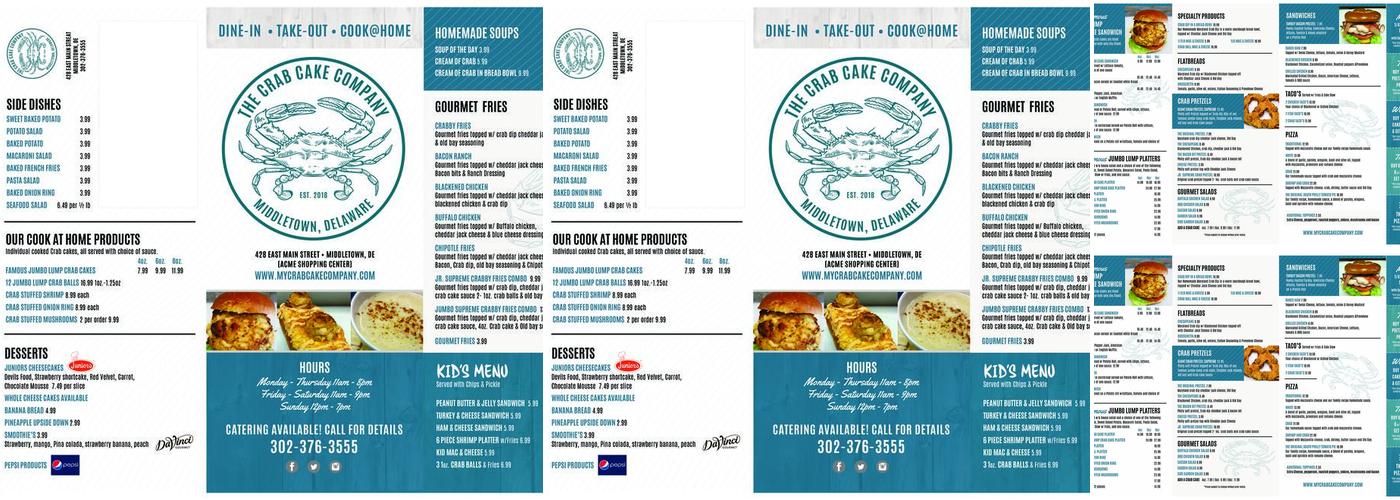 The Crabcake Company Menu