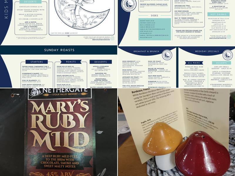 The Moon & Mushroom Inn Menu