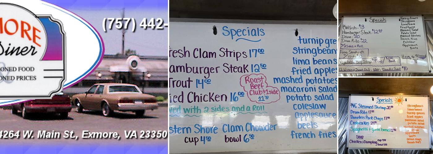 Exmore Diner Menu