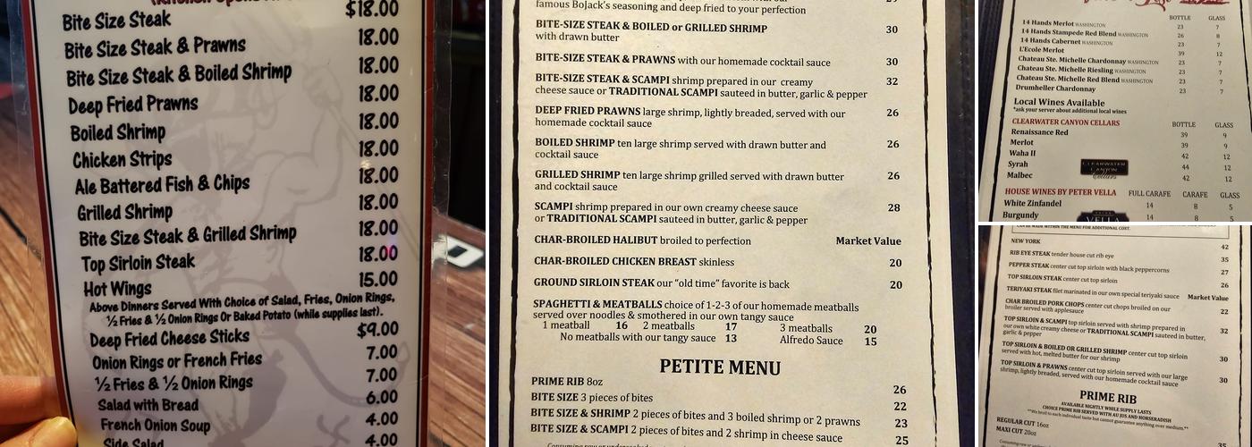 Bojack's Broiler Pit Menu