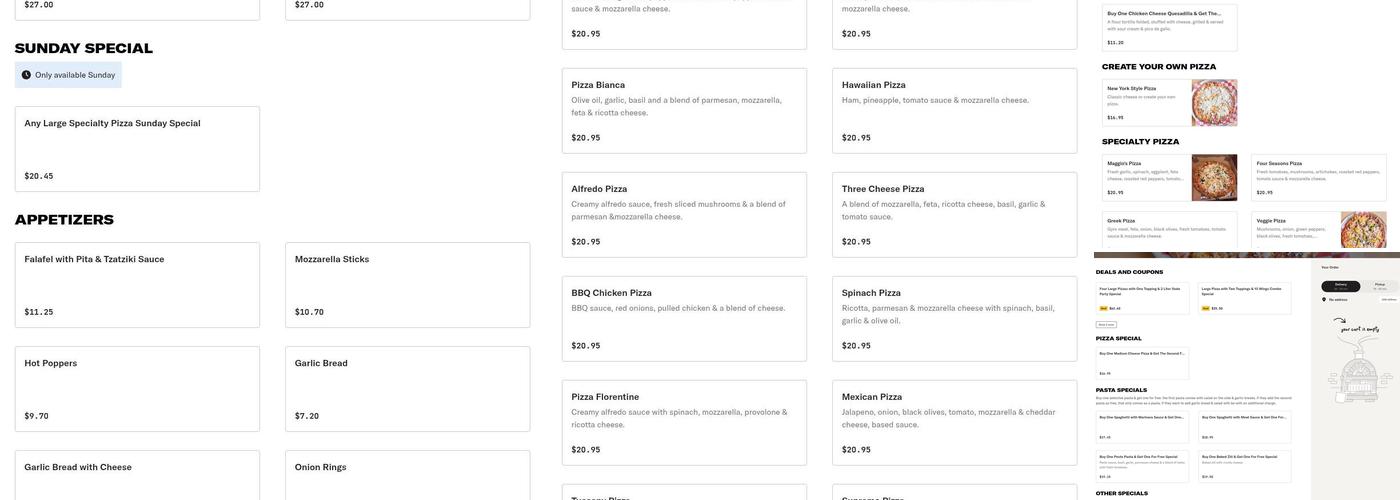 Maggio's Italiano Menu