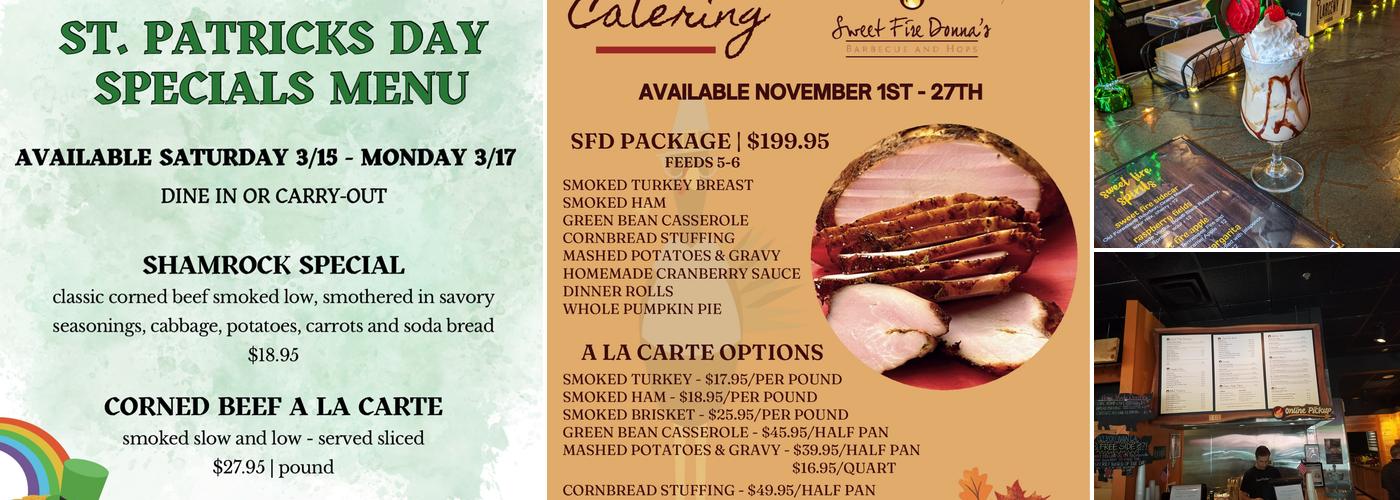 Sweet Fire Donna's Menu