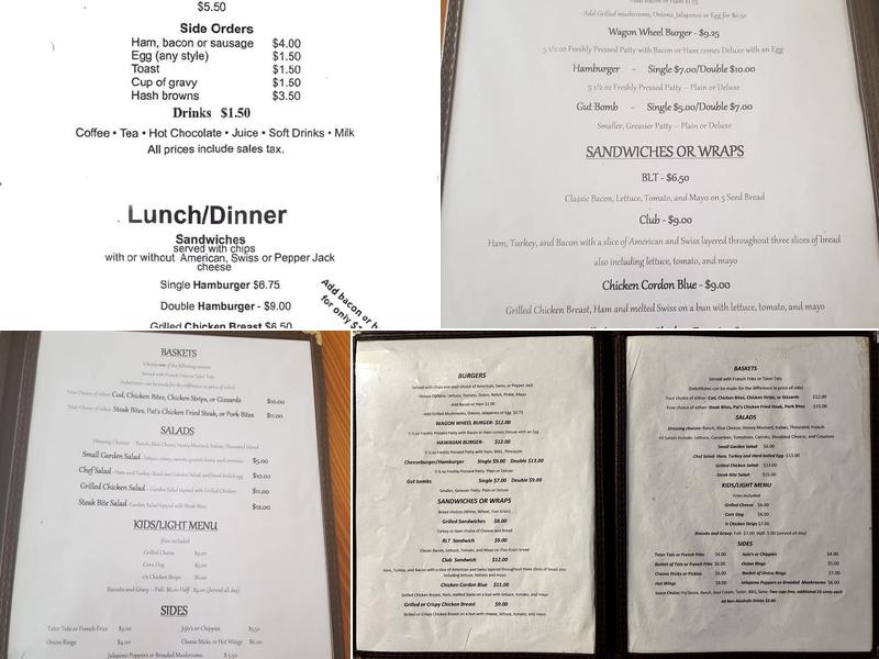 Codi Jo's Wagon Wheel Bar & Grill Menu