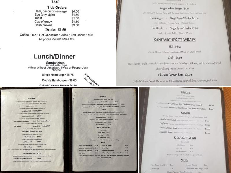 Codi Jo's Wagon Wheel Bar & Grill Menu