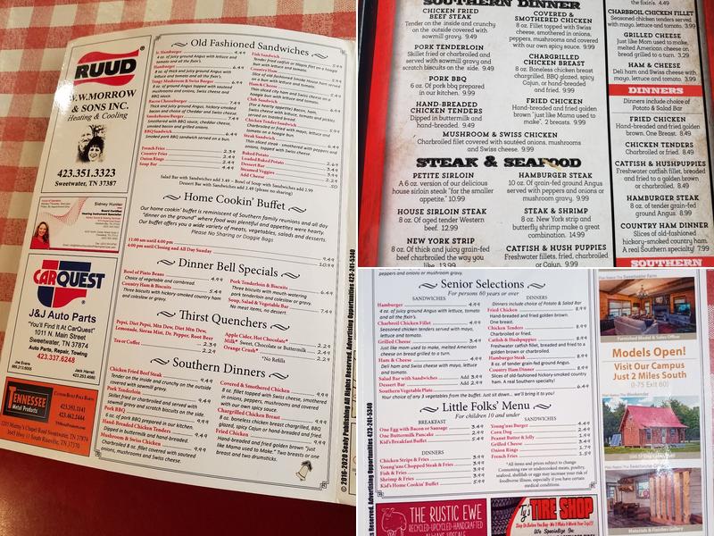 Dinner Bell Menu