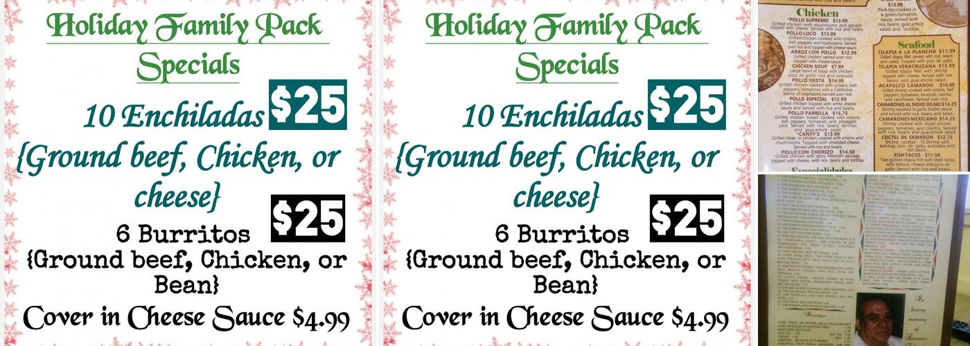 Lorenzo's Mexican Grille Menu