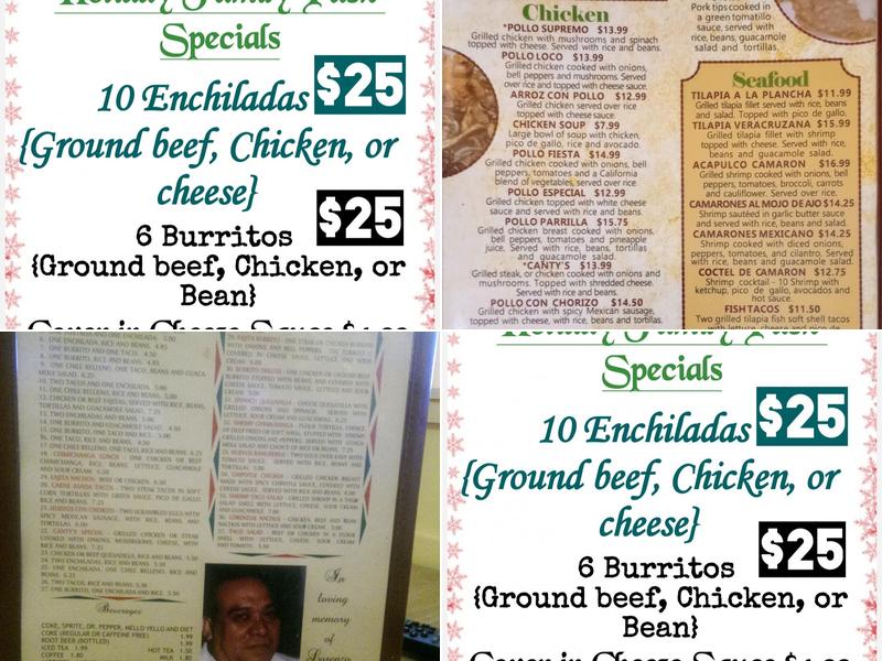 Lorenzo's Mexican Grille Menu