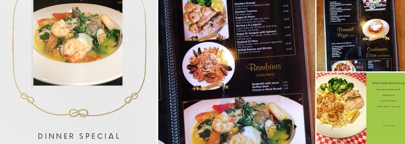 Vittorino’s Italian restaurant Menu