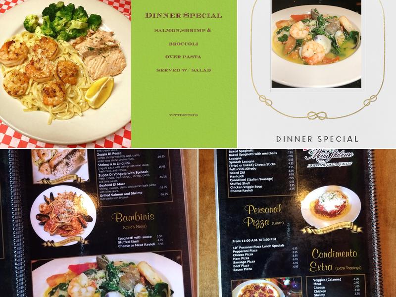 Vittorino’s Italian restaurant Menu