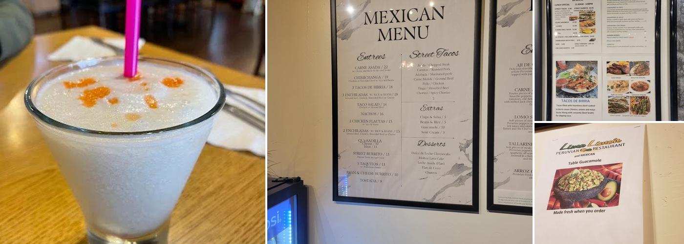 Lima Limon Peruvian Menu