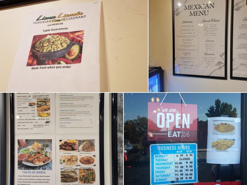 Lima Limon Peruvian Menu